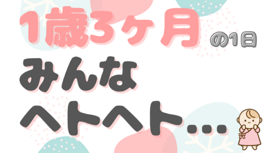 就活ママと風邪引き娘｜ちーちゃん（1歳3ヶ月）ファミリーの1日のタイムスケジュール